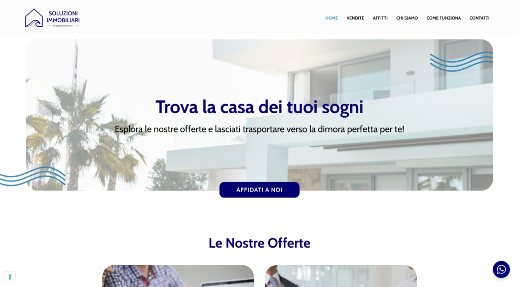 sito web Soluzioni Immobiliari di Serena Buratti per portfolio progetti